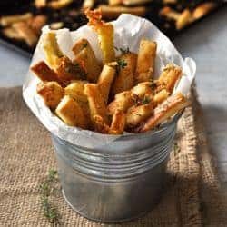 Parmesan Thyme Bread Crust Treats - a savoury idea to use up leftover bread crusts!