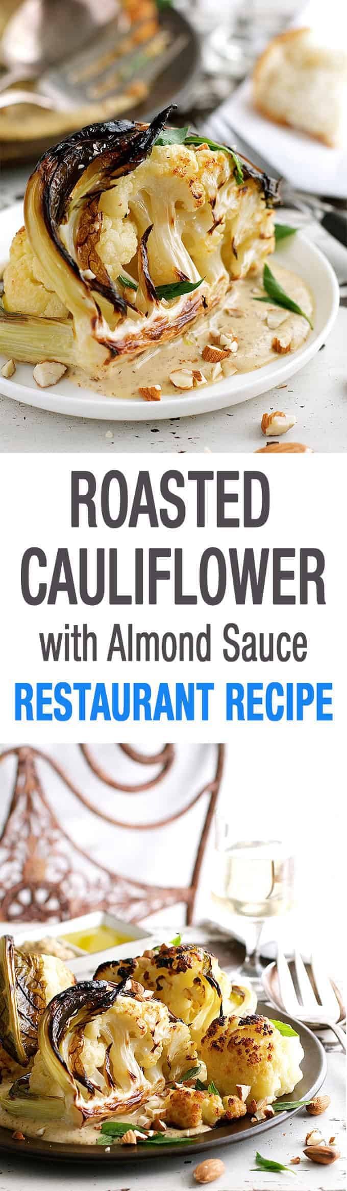 Roasted Cauliflower Almond Sauce - a chef recipe, easy to make. There's a reason why this is a signature dish at one of Sydney's top restaurants (Ester)