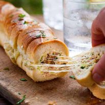 Cheesy Jalapeno Bacon Stuffed Baguette with Garlic Butter - like your favourite dip and cheesy garlic bread had a baby!