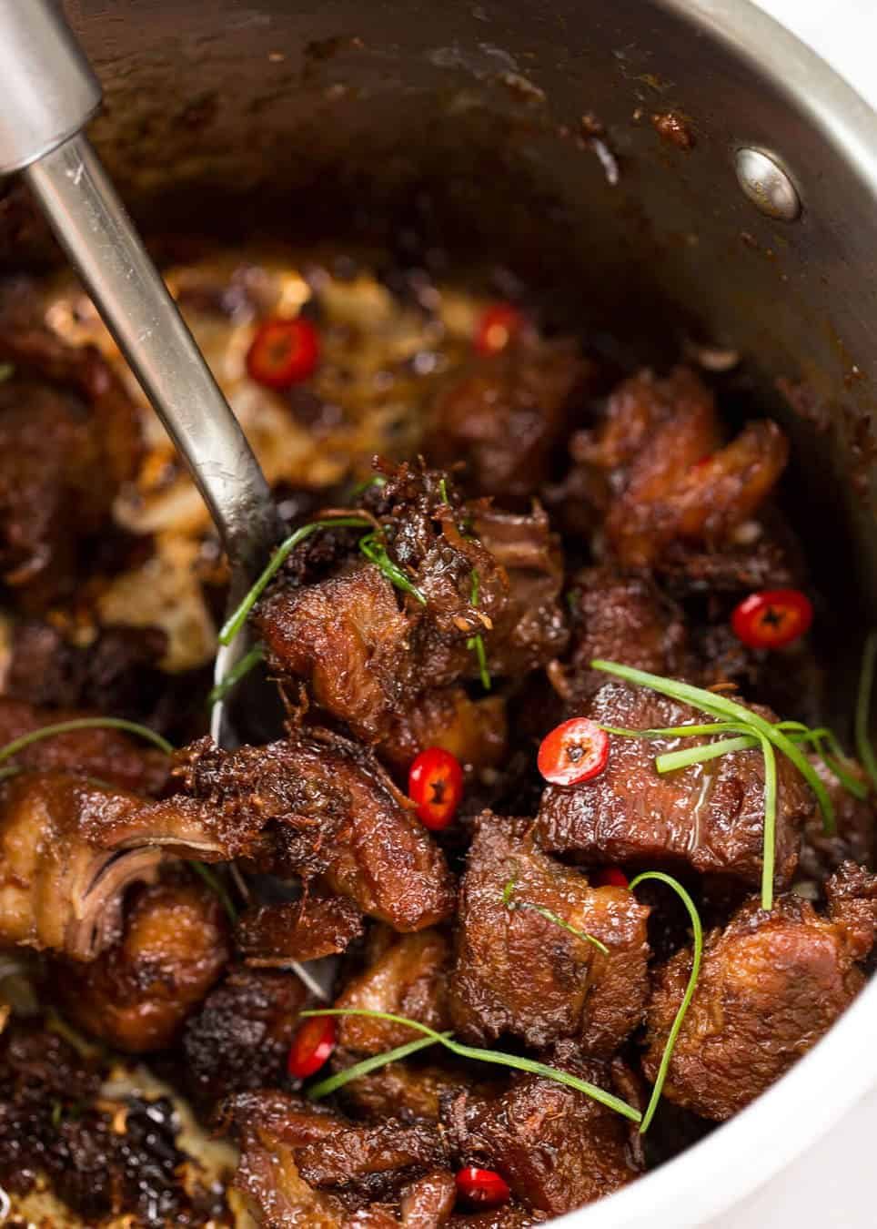 Vietnamese Caramel Pork is a simple, magical recipe - tender pork in a sweet savoury glaze and no hunting down unusual ingredients! www.recipetineats.com