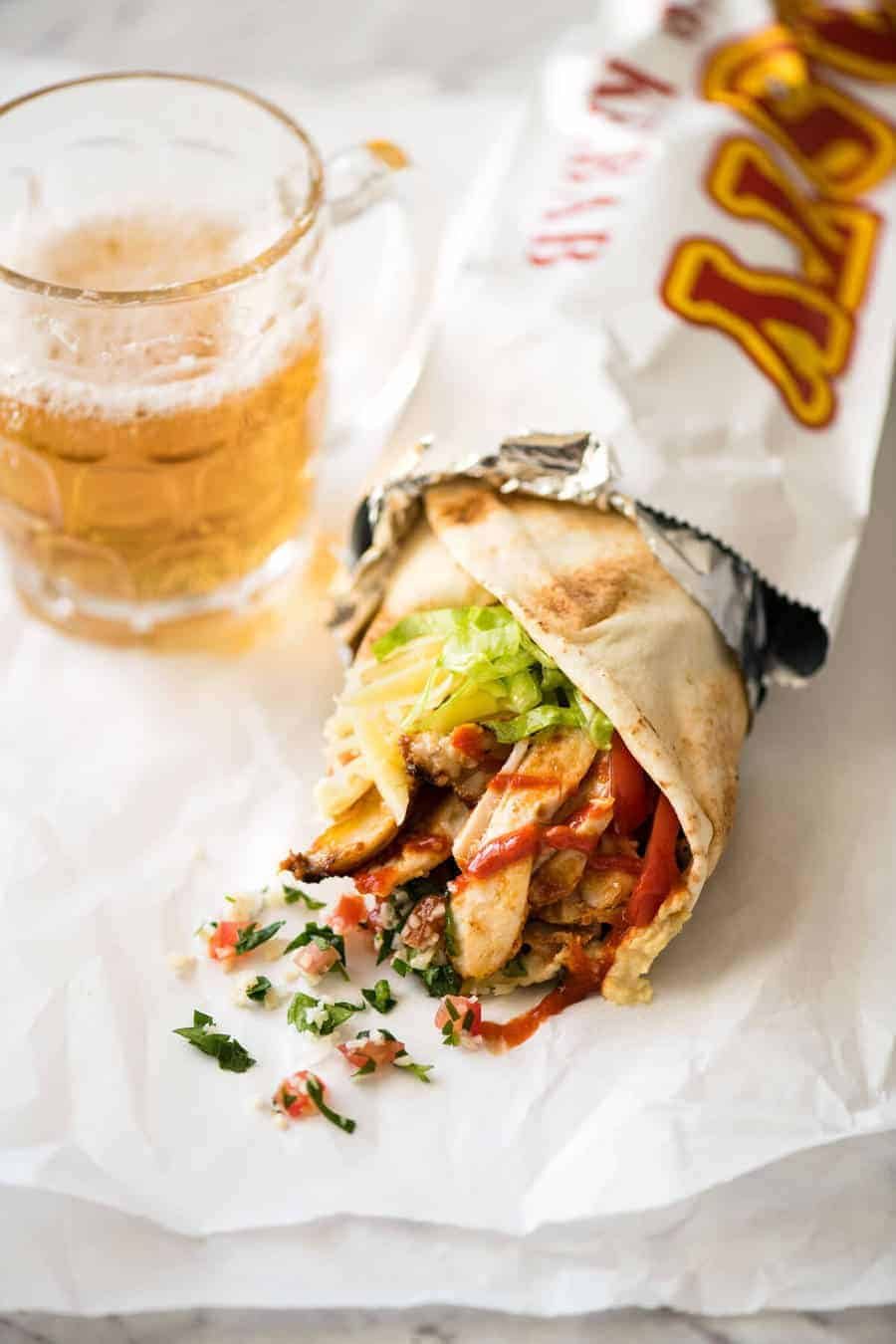 Homemade Chicken Doner Kebab - the better version of the midnight post-pub kebab runs! www.recipetineats.com
